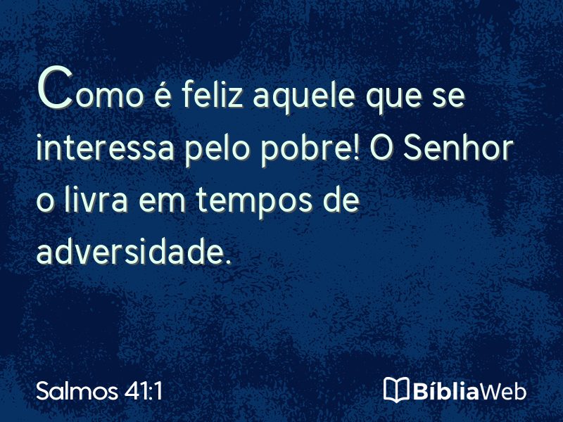 Salmos 41:1 em imagem para compartilhar