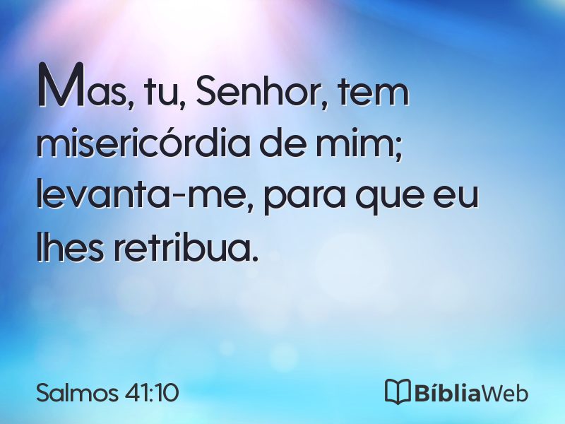 Salmos 41:10 em imagem para compartilhar