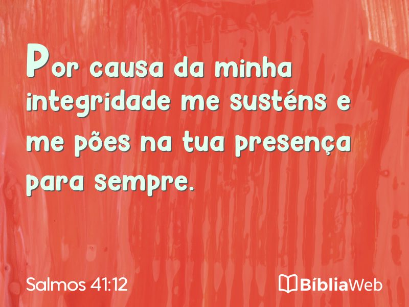 Salmos 41:12 em imagem para compartilhar