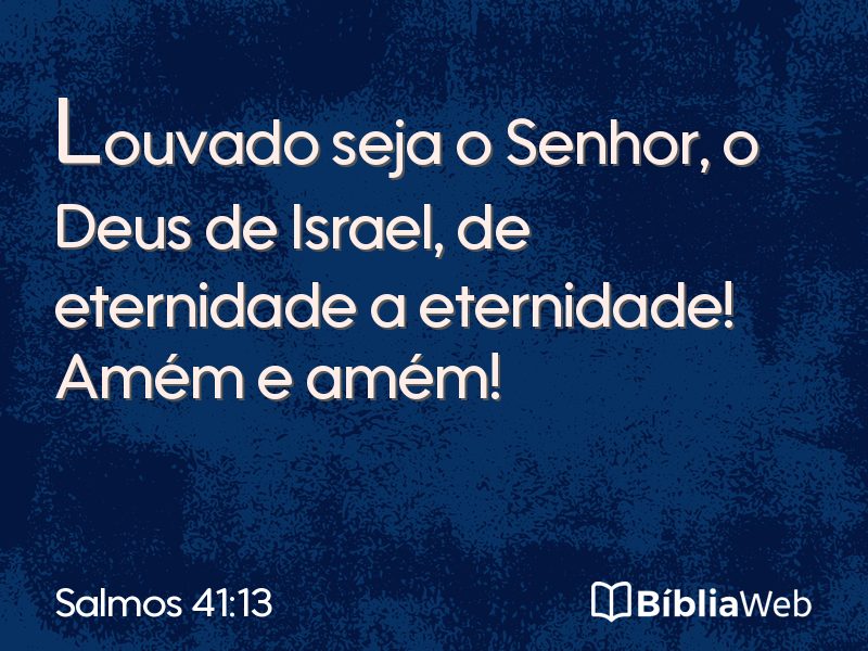 Salmos 41:13 em imagem para compartilhar