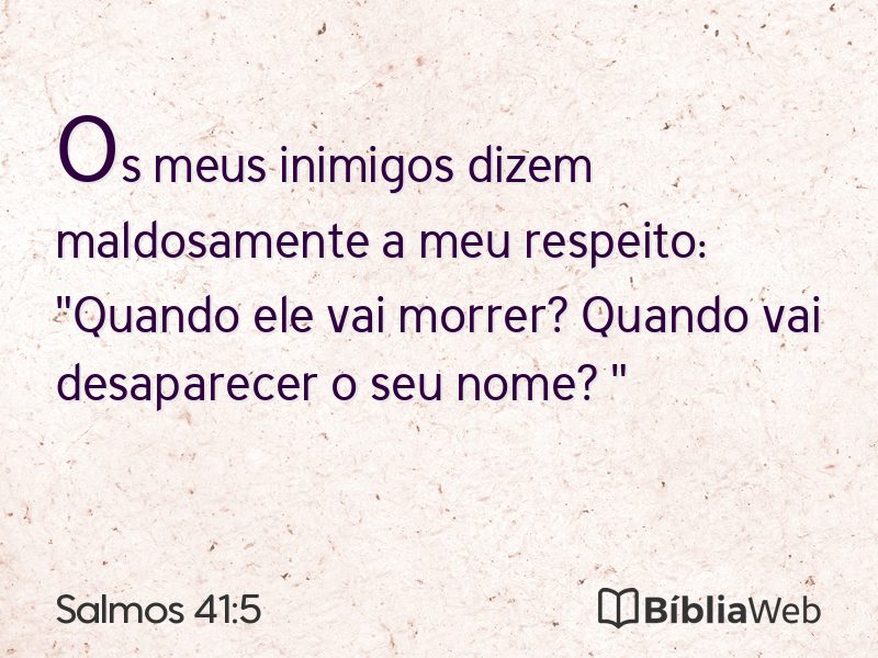 Salmos 41:5 em imagem para compartilhar