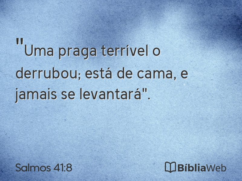 Salmos 41:8 em imagem para compartilhar