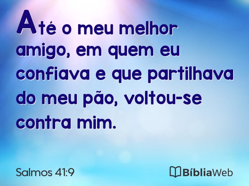 Salmos 41:9 em imagem para compartilhar