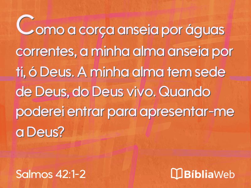 Salmos 42:1-2 em imagem para compartilhar