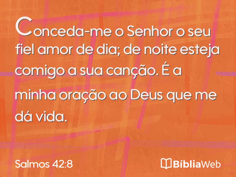 Salmos 42:8 em imagem para compartilhar
