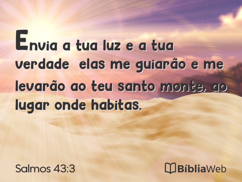 Salmos 43:3 em imagem para compartilhar