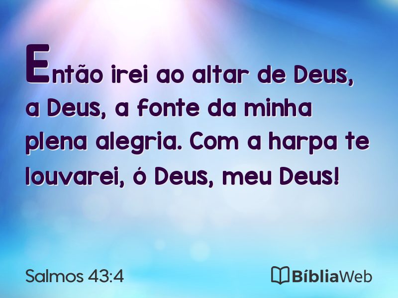 Salmos 43:4 em imagem para compartilhar