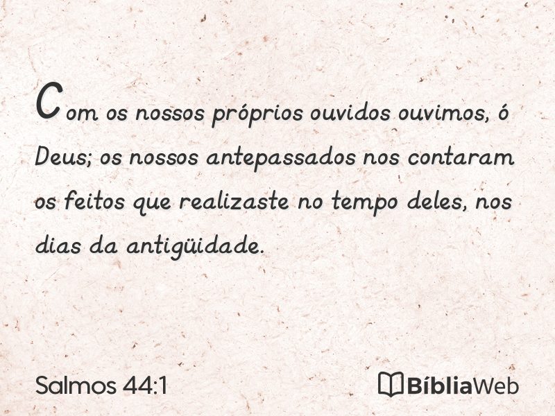 Salmos 44:1 em imagem para compartilhar