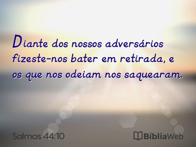 Salmos 44:10 em imagem para compartilhar