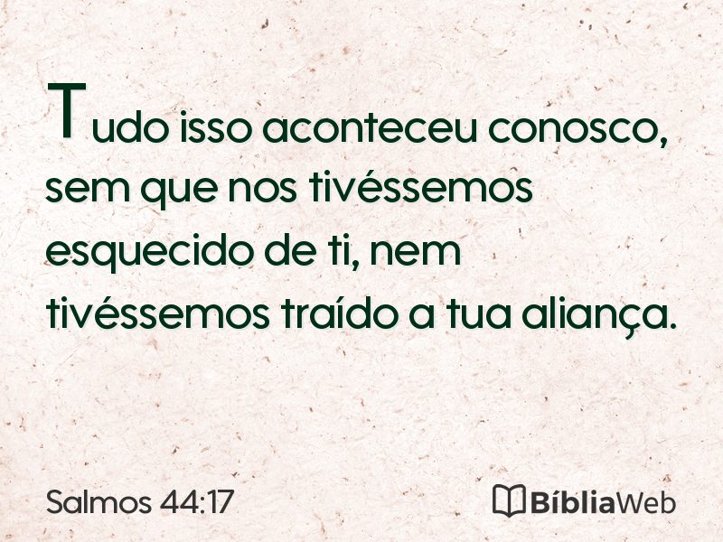 Salmos 44:17 em imagem para compartilhar