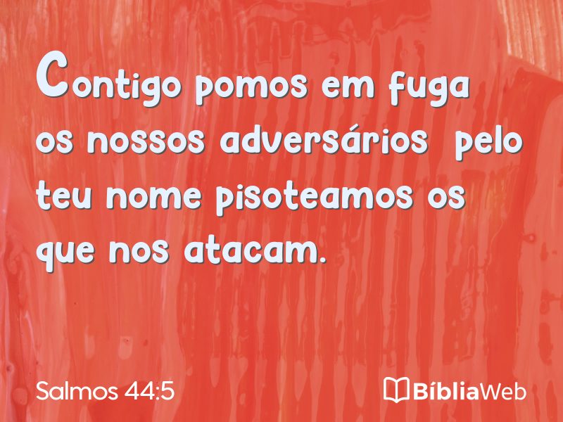 Salmos 44:5 em imagem para compartilhar