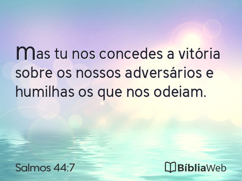 Salmos 44:7 em imagem para compartilhar
