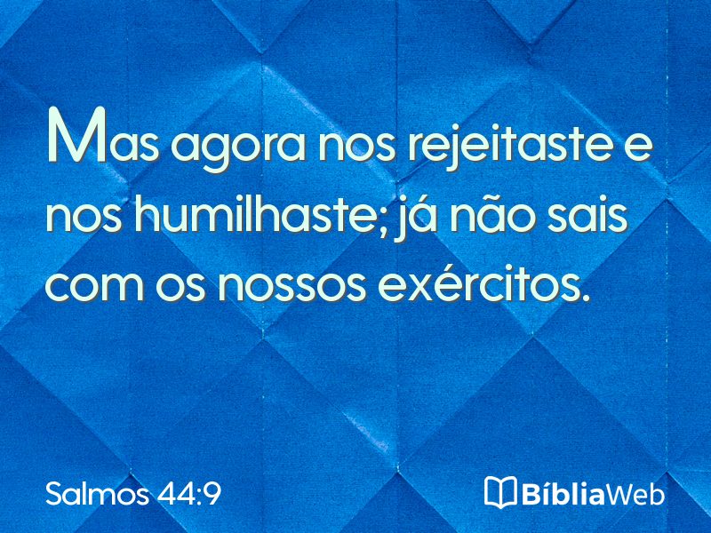 Salmos 44:9 em imagem para compartilhar