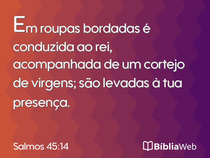 Salmos 45:14 em imagem para compartilhar