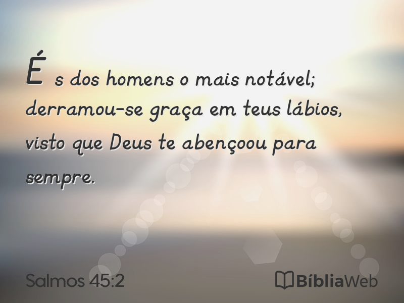 Salmos 45:2 em imagem para compartilhar