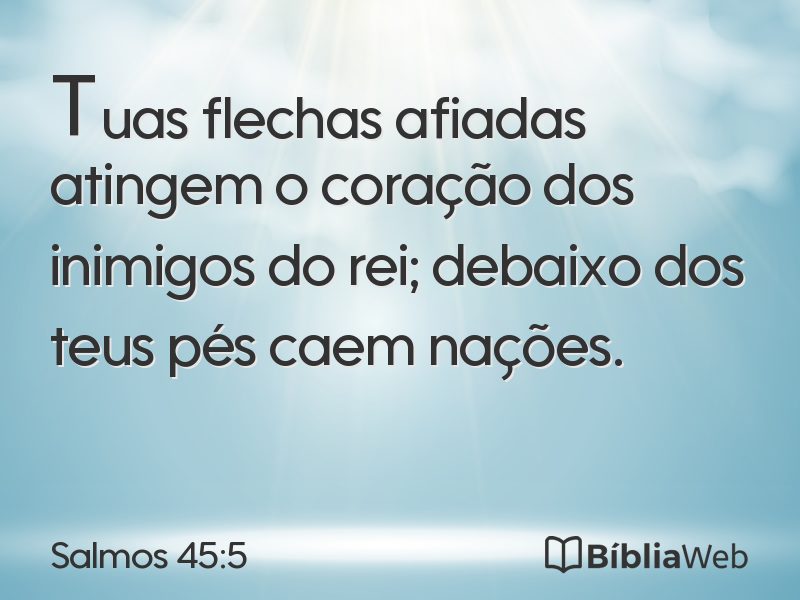 Salmos 45:5 em imagem para compartilhar