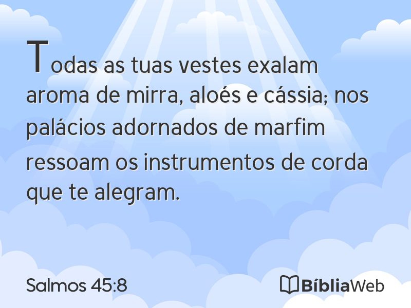 Salmos 45:8 em imagem para compartilhar