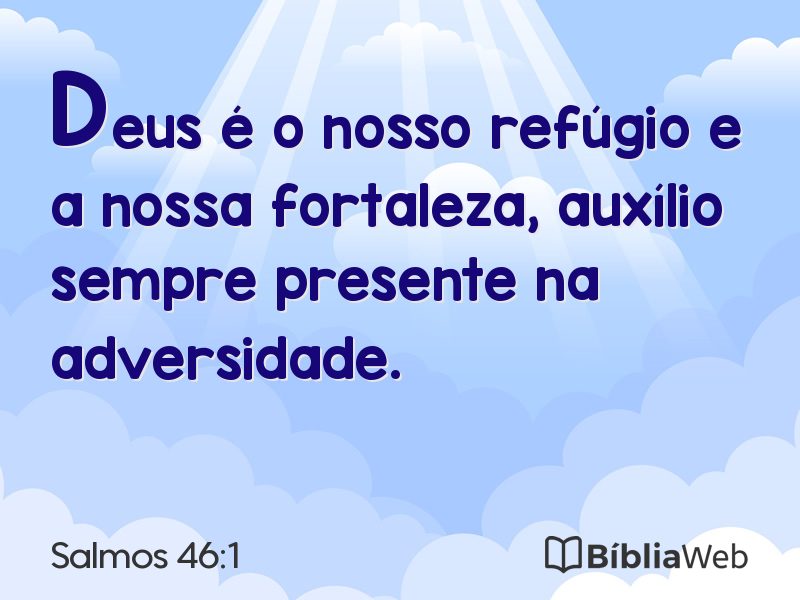 Salmos 46:1 em imagem para compartilhar