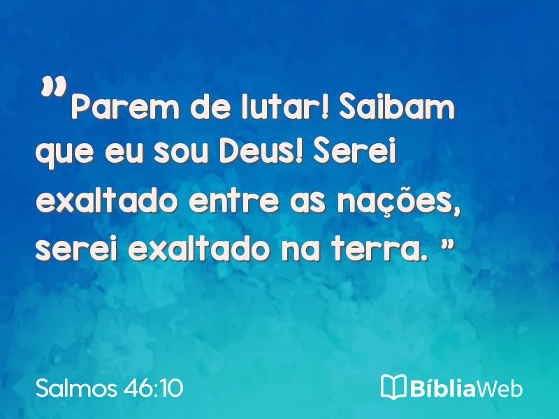Salmos 46:10 em imagem para compartilhar