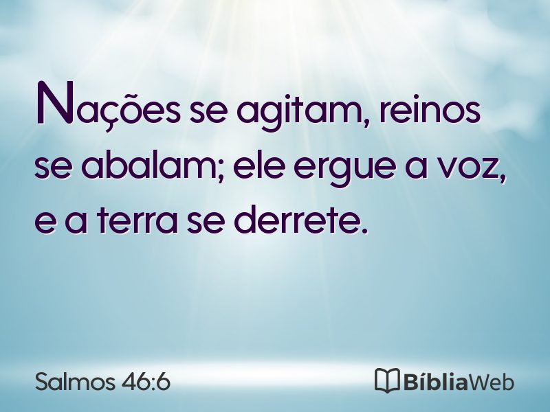 Salmos 46:6 em imagem para compartilhar