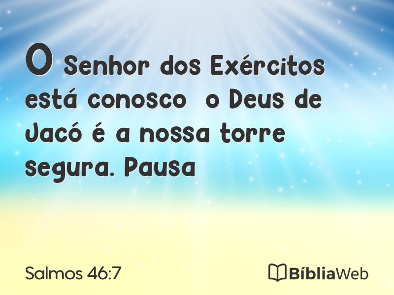 Salmos 46:7 em imagem para compartilhar