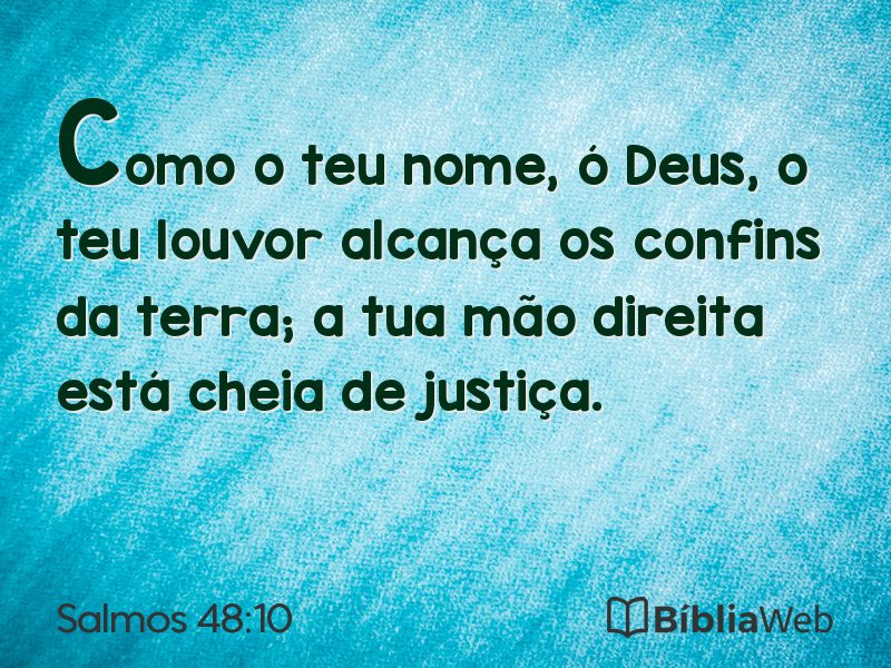 Salmos 48:10 em imagem para compartilhar