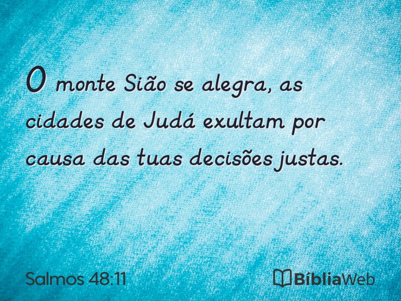 Salmos 48:11 em imagem para compartilhar
