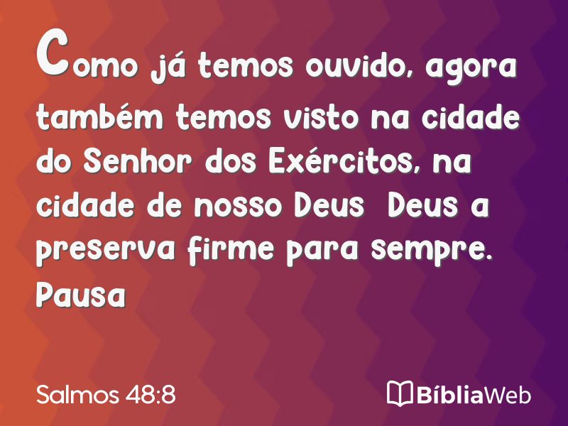 Salmos 48:8 em imagem para compartilhar