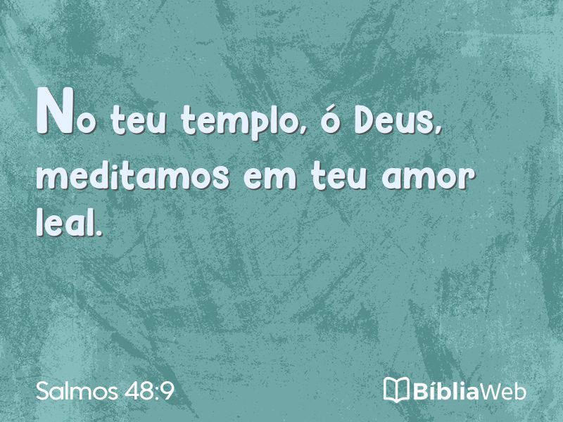 Salmos 48:9 em imagem para compartilhar