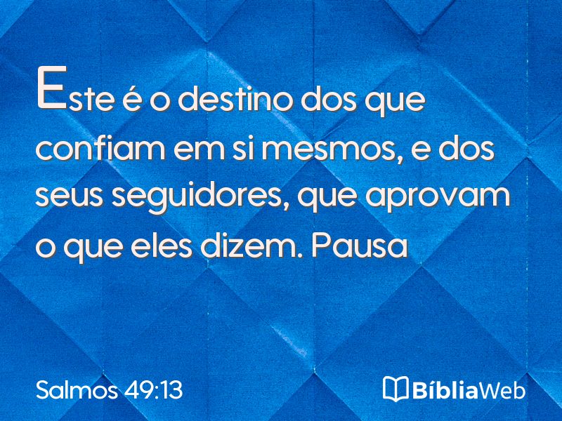 Salmos 49:13 em imagem para compartilhar
