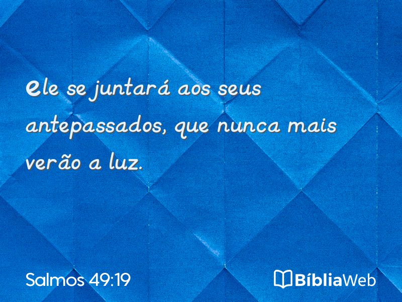 Salmos 49:19 em imagem para compartilhar
