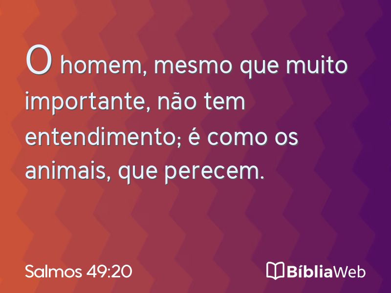 Salmos 49:20 em imagem para compartilhar