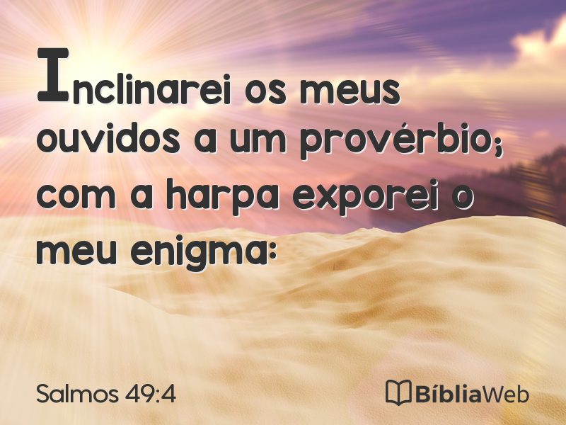 Salmos 49:4 em imagem para compartilhar