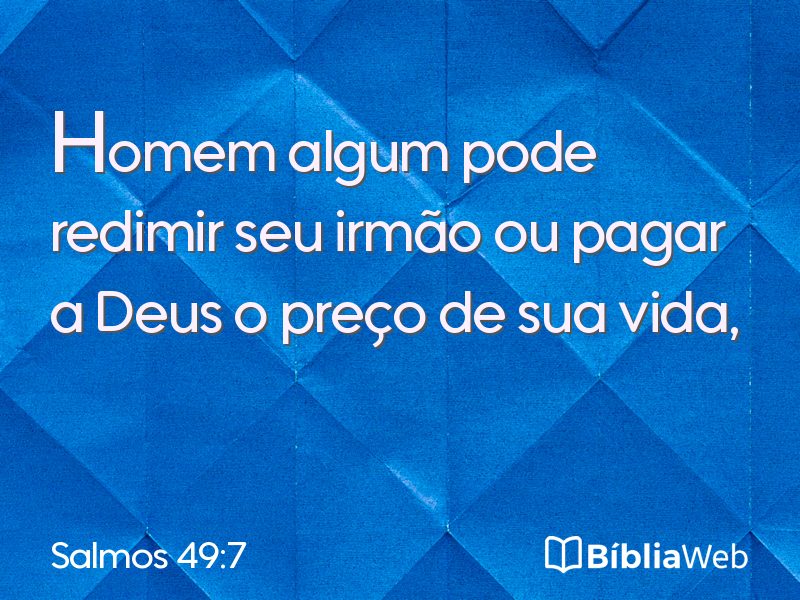 Salmos 49:7 em imagem para compartilhar