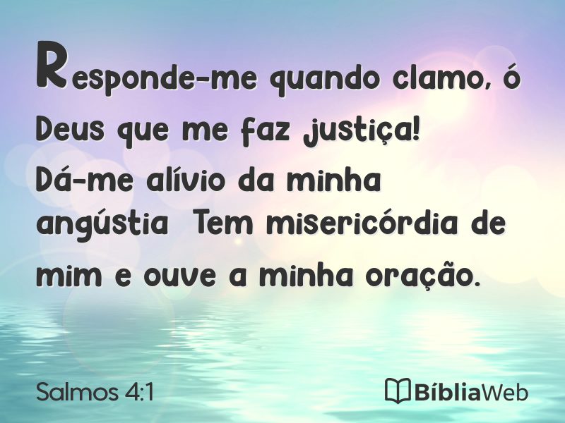 Salmos 4:1 em imagem para compartilhar