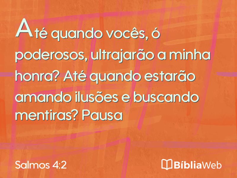Salmos 4:2 em imagem para compartilhar