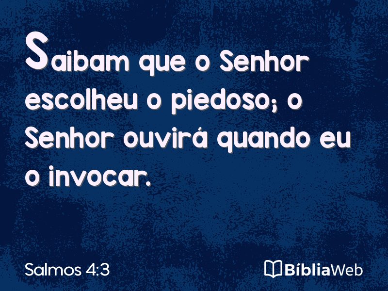 Salmos 4:3 em imagem para compartilhar