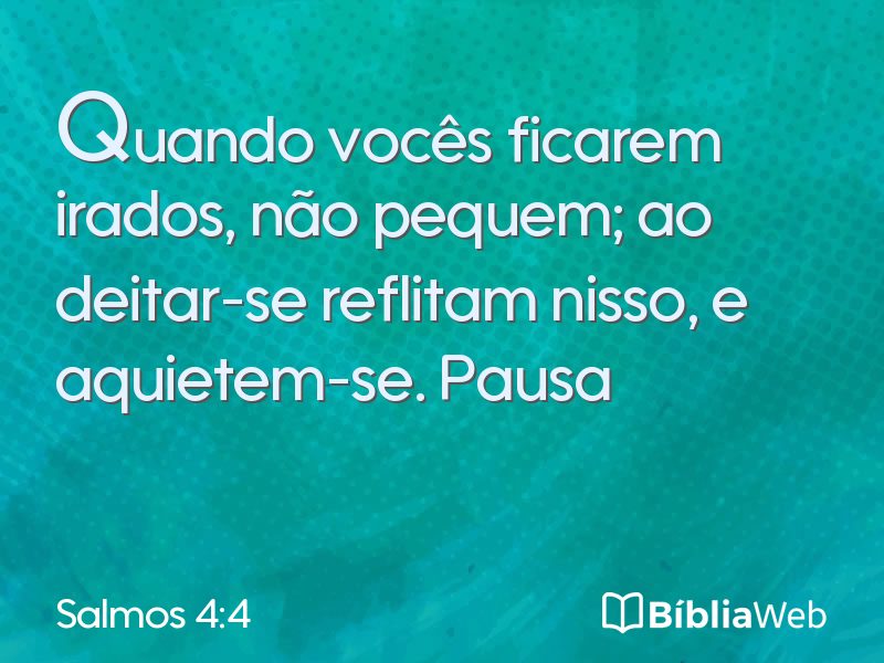 Salmos 4:4 em imagem para compartilhar