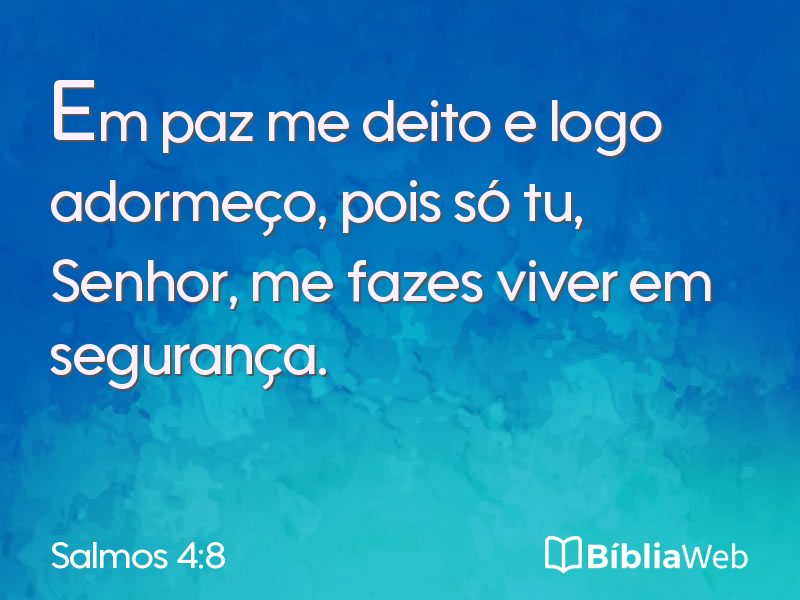 Salmos 4:8 em imagem para compartilhar