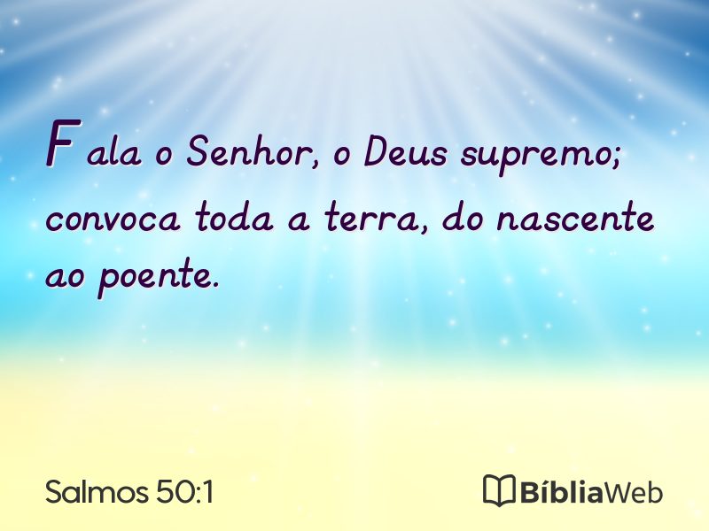 Salmos 50:1 em imagem para compartilhar