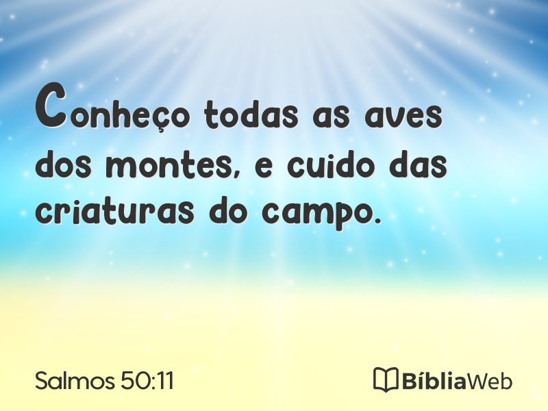Salmos 50:11 em imagem para compartilhar