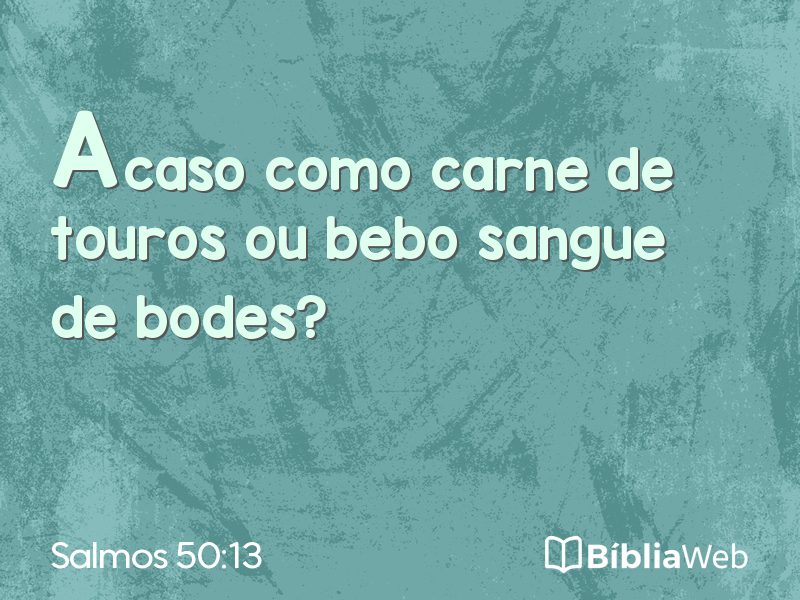 Salmos 50:13 em imagem para compartilhar