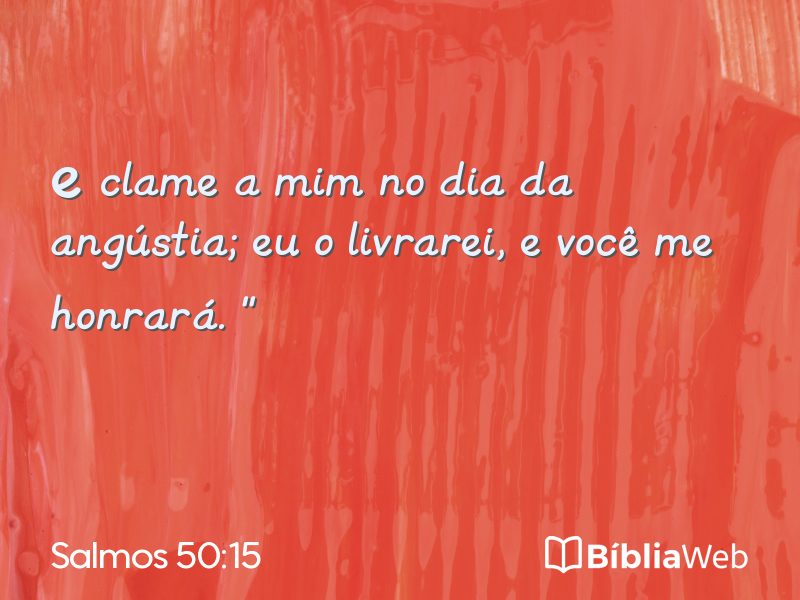 Salmos 50:15 em imagem para compartilhar