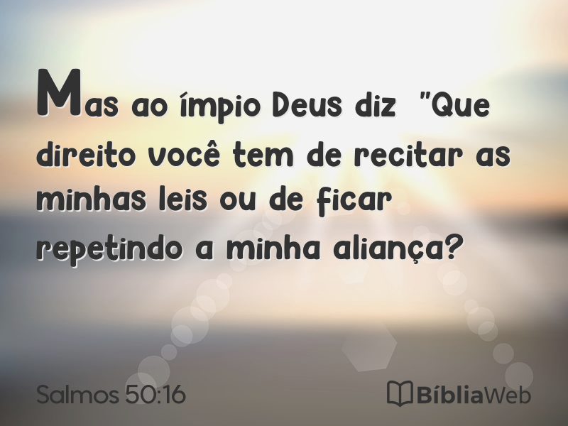 Salmos 50:16 em imagem para compartilhar