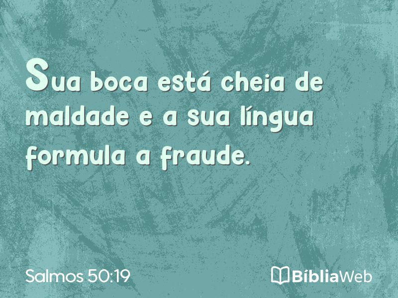 Salmos 50:19 em imagem para compartilhar