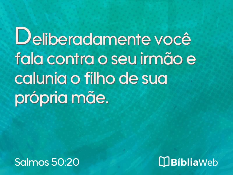Salmos 50:20 em imagem para compartilhar