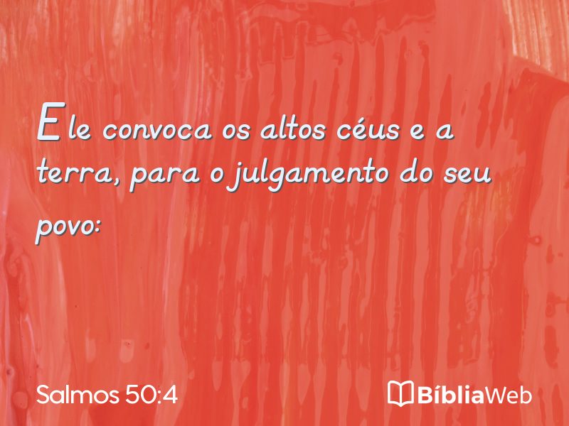 Salmos 50:4 em imagem para compartilhar
