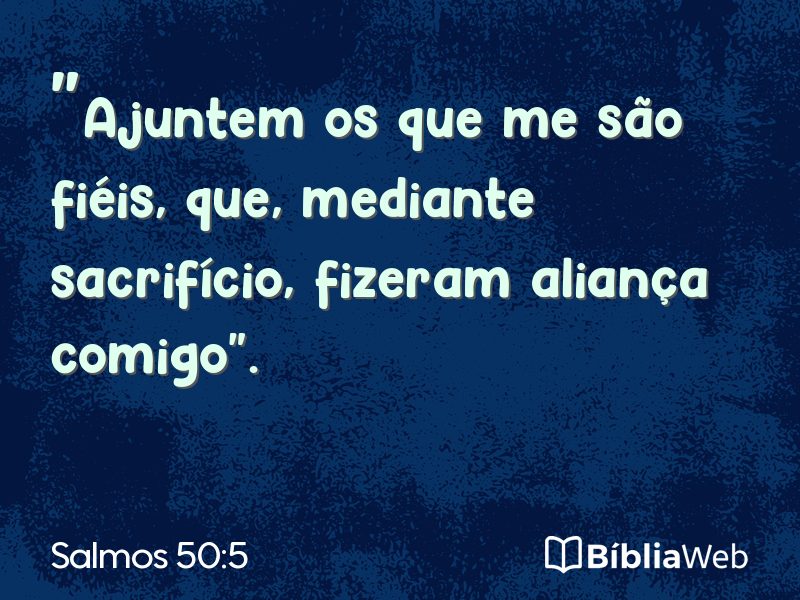 Salmos 50:5 em imagem para compartilhar
