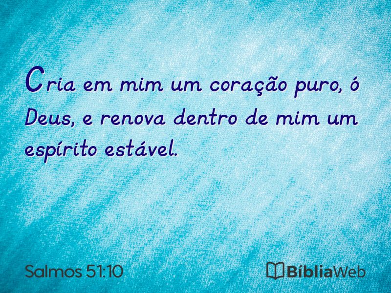 Salmos 51:10 em imagem para compartilhar