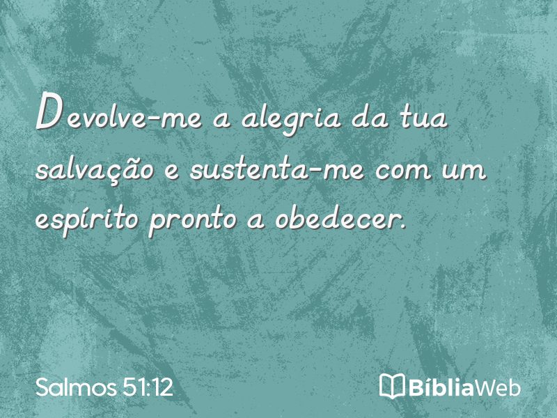 Salmos 51:12 em imagem para compartilhar